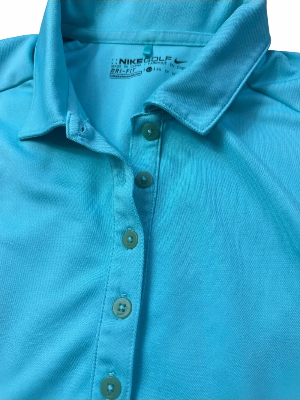 Nike Golf Dri-FIT Women's XS Sky Blue Sleeveless Polo Shirt